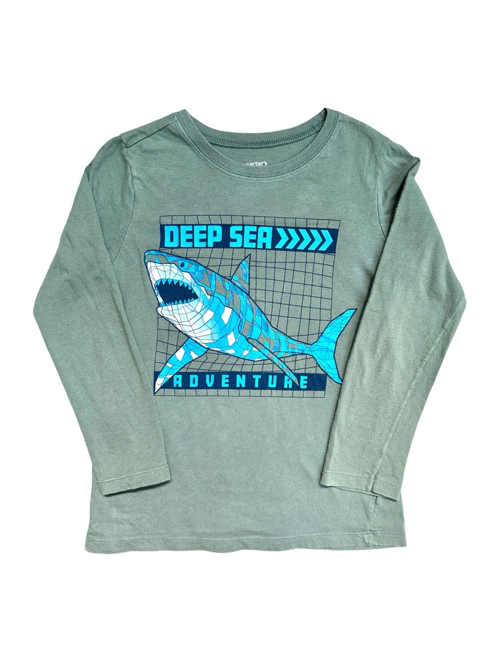 ⭐️ 5 for $25 Carter’s KID Boys Shark Graphic Long Sleeve Shirt Size 7